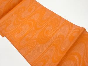  紗 流水模様織出し開き名古屋帯（額縁仕立て）